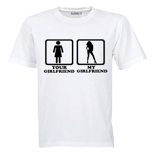 Your Girlfriend vs. My Girlfriend - Adults - T-Shirt