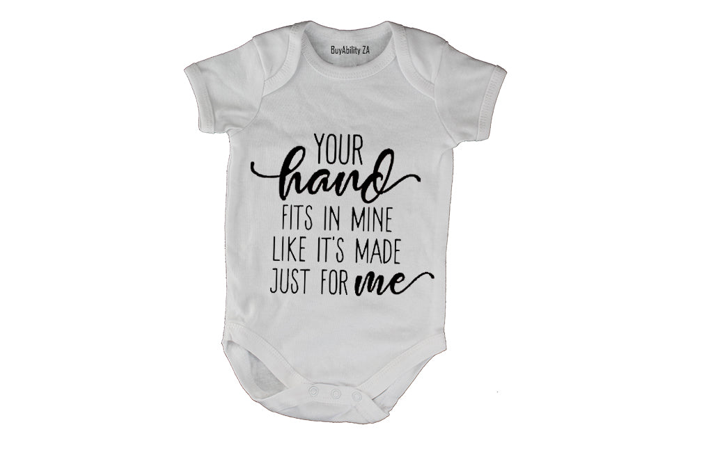 Your Hand Fits In Mine - Baby Grow