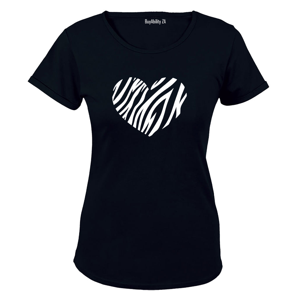 Zebra Heart - Ladies - T-Shirt