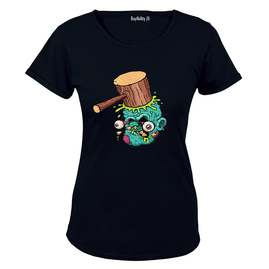 Zombie Smashed Brains - Halloween - Ladies - T-Shirt