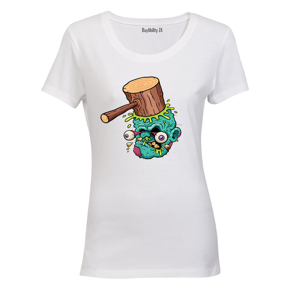 Zombie Smashed Brains - Halloween - Ladies - T-Shirt