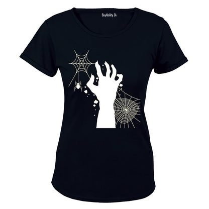 Zombie Hand & Spiders - Halloween - Ladies - T-Shirt