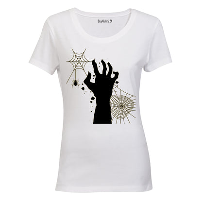 Zombie Hand & Spiders - Halloween - Ladies - T-Shirt