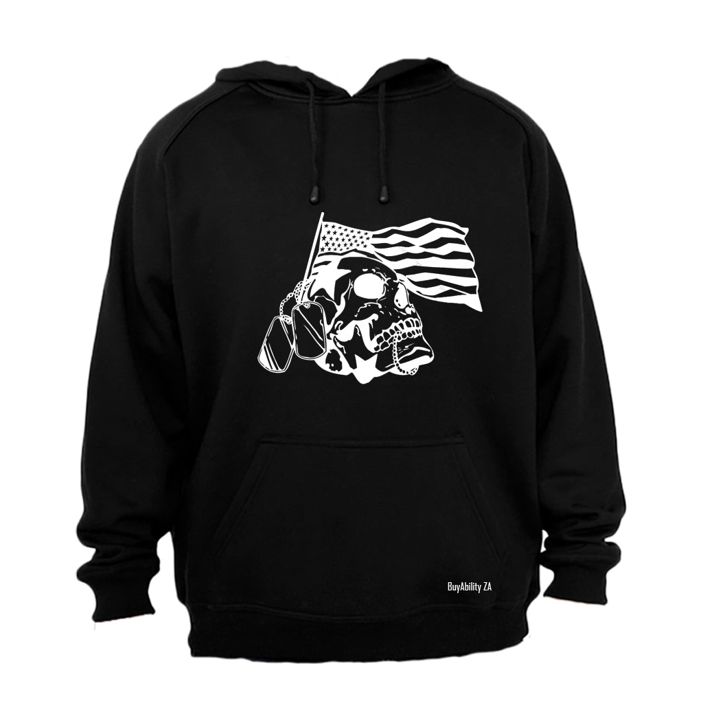 American Veteran Skeleton Skull - Hoodie