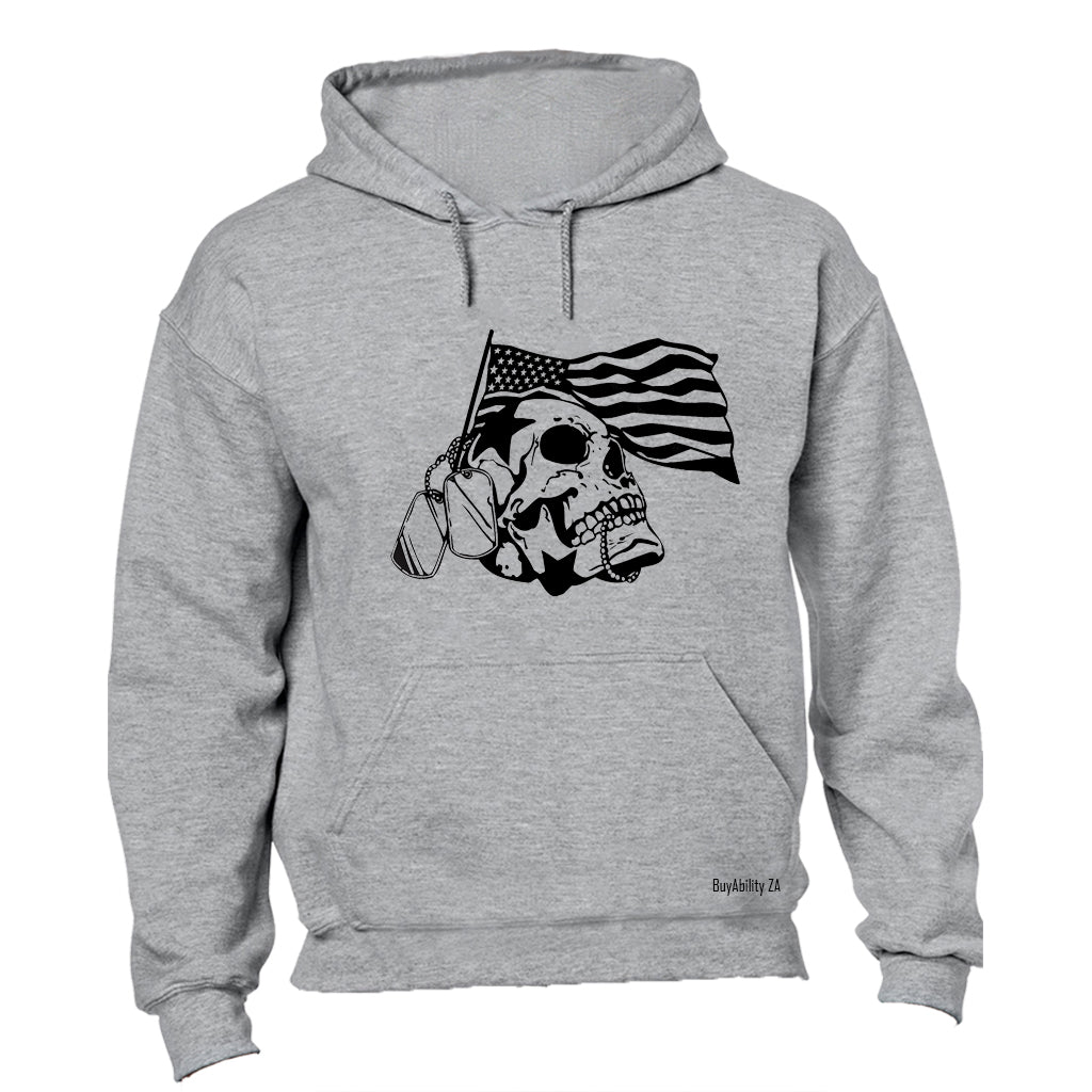 American Veteran Skeleton Skull - Hoodie