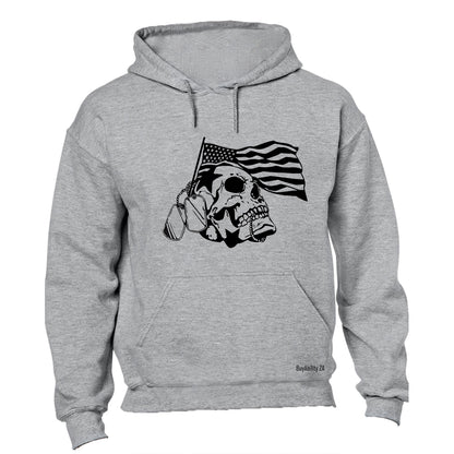 American Veteran Skeleton Skull - Hoodie