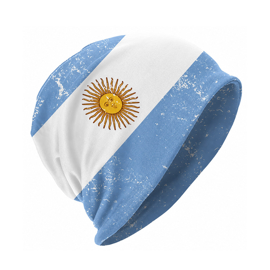 Argentina Flag Polyester Beanie Hat - BuyAbility