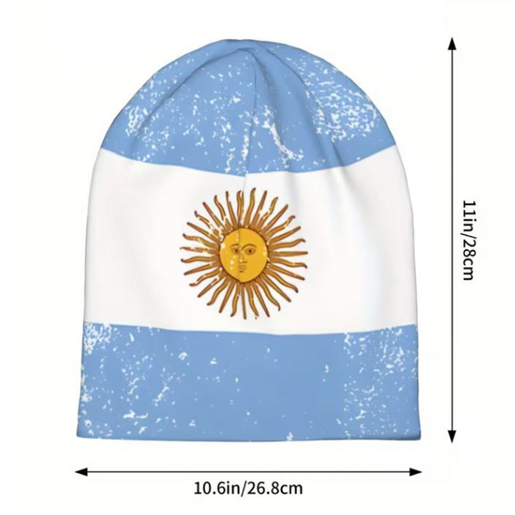 Argentina Flag Polyester Beanie Hat - BuyAbility