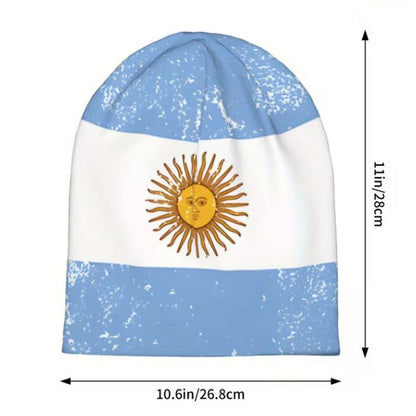 Argentina Flag Polyester Beanie Hat - BuyAbility