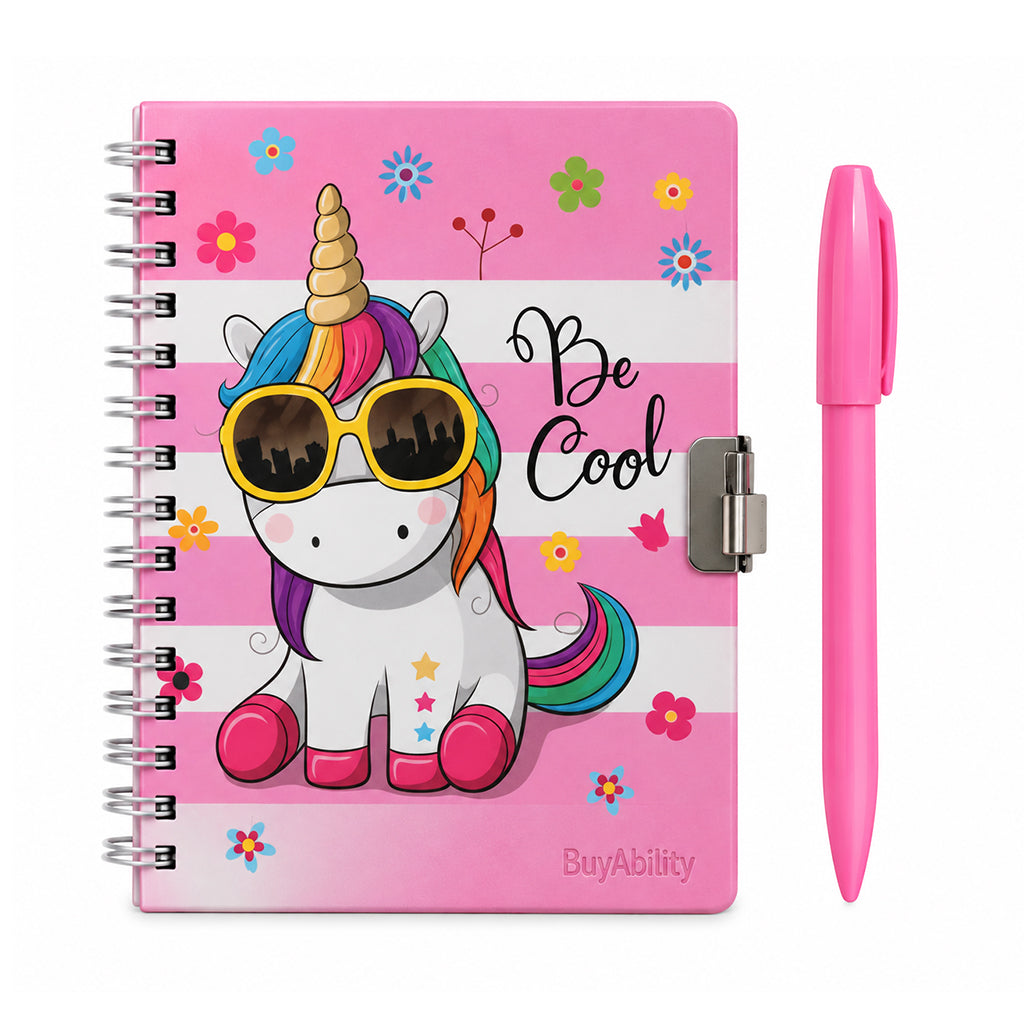 Be Cool Pink Unicorn Notebook & Pen Set