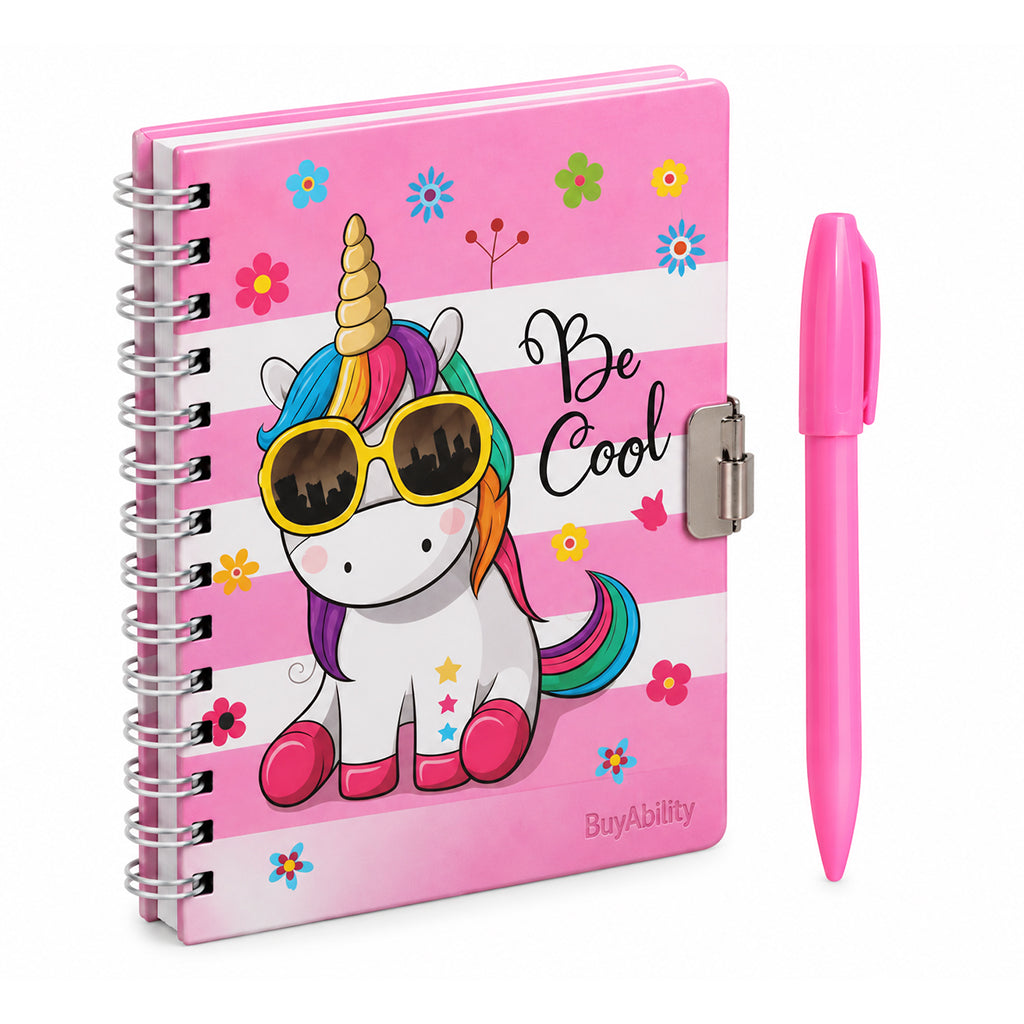 Be Cool Pink Unicorn Notebook & Pen Set