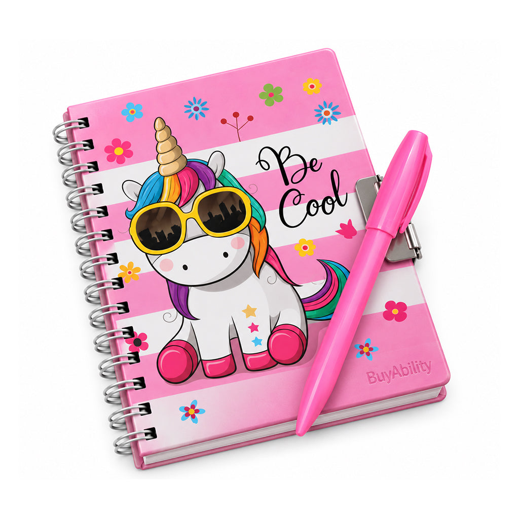 Be Cool Pink Unicorn Notebook & Pen Set