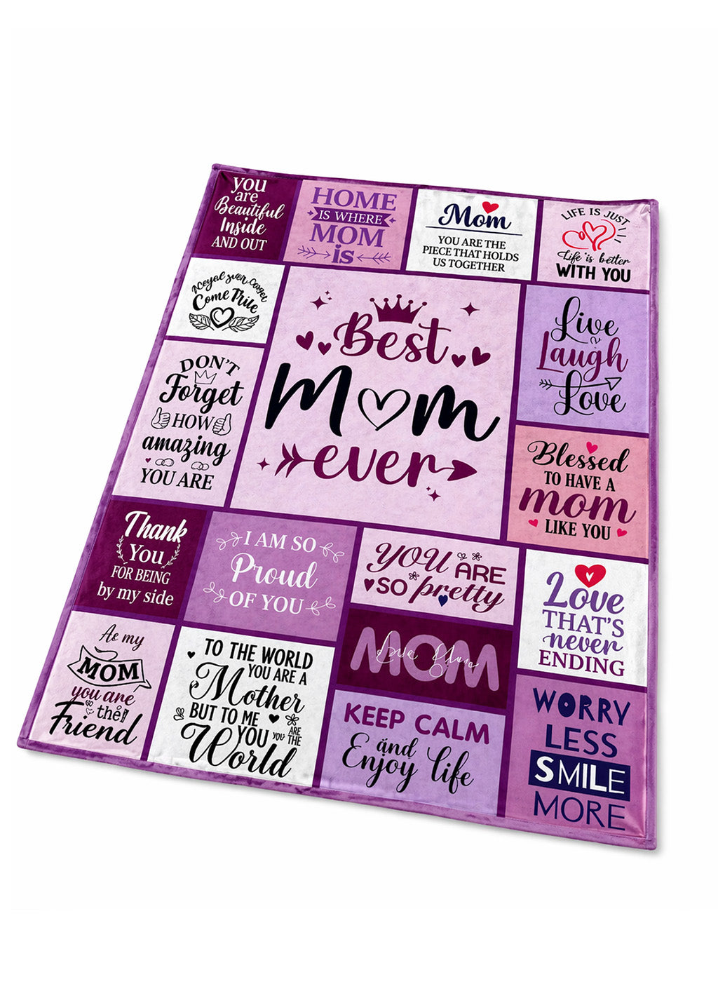 Best Mom Quotes Blanket - 150cm x 200cm - BuyAbility