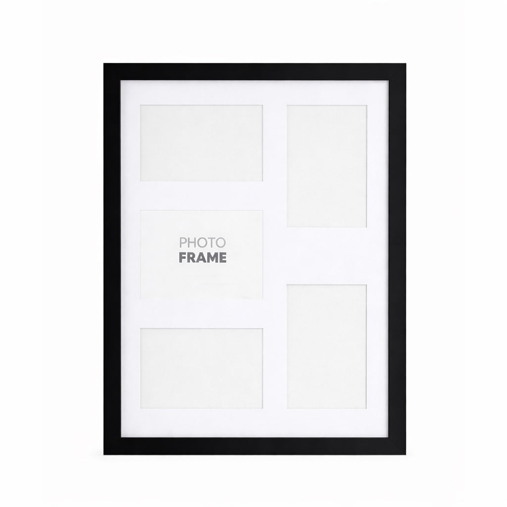 Large 5-Photo Collage Picture Frame - Black - BuyAbility
