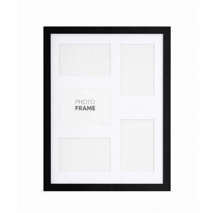 Large 5-Photo Collage Picture Frame - Black - BuyAbility