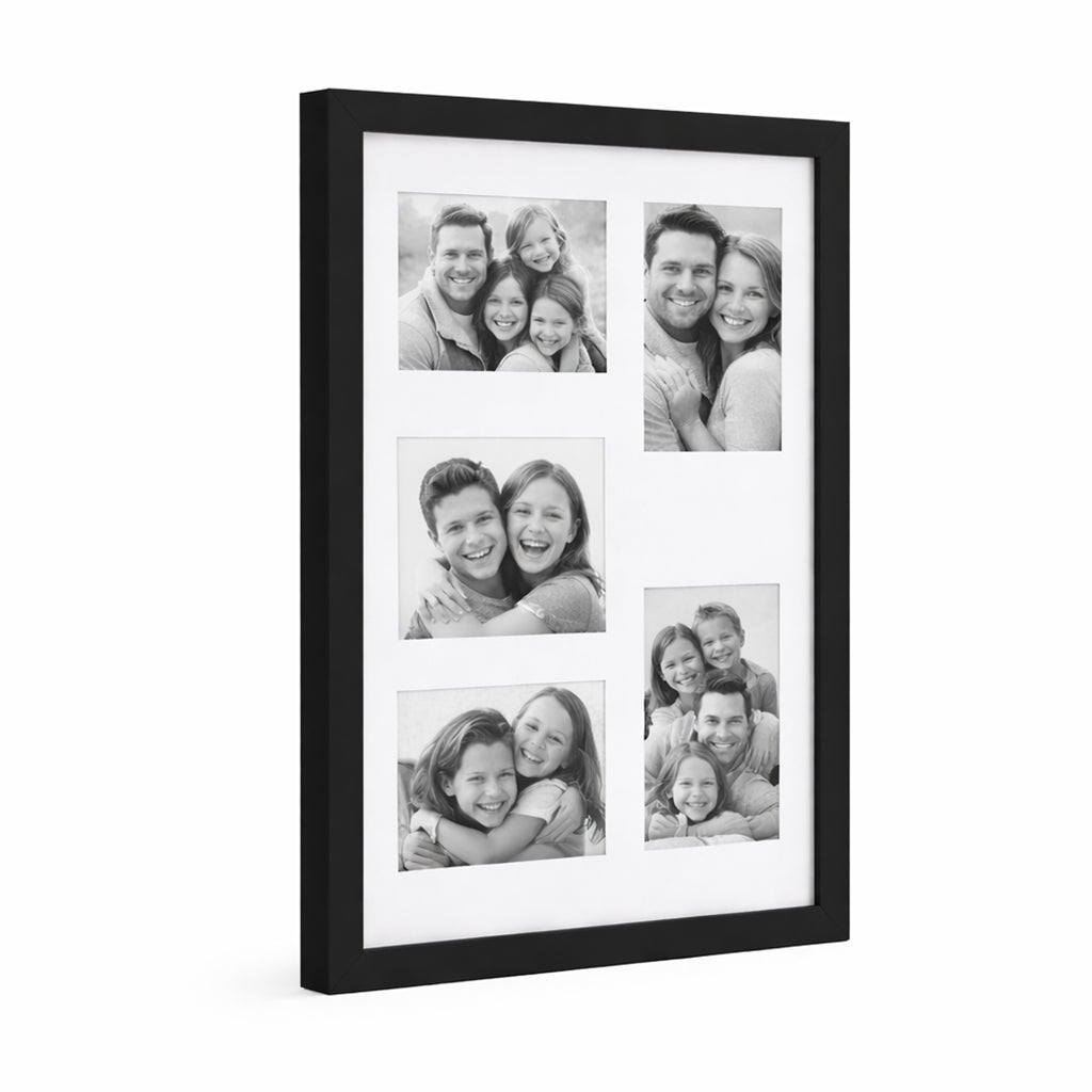 Large 5-Photo Collage Picture Frame - Black - BuyAbility