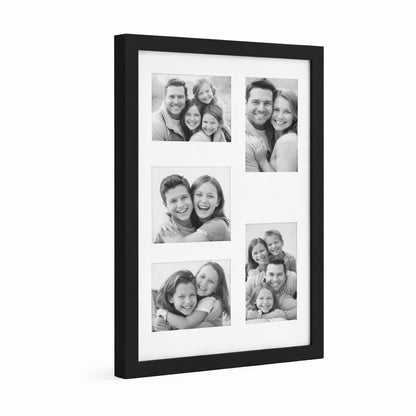 Large 5-Photo Collage Picture Frame - Black - BuyAbility