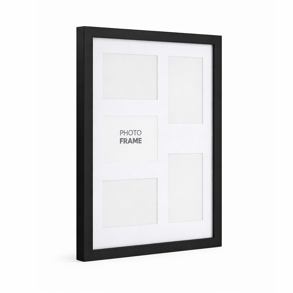 Large 5-Photo Collage Picture Frame - Black - BuyAbility