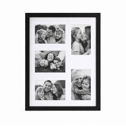 Large 5-Photo Collage Picture Frame - Black - BuyAbility