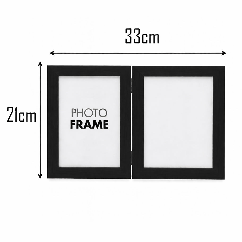 Black Double Photo Frame
