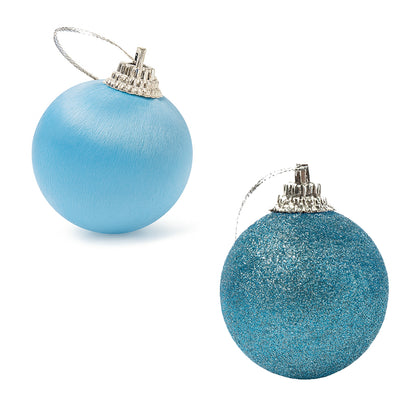 Mini Blue Christmas Baubles & Drums - 20pc Set