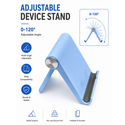 Adjustable Foldable Device Stand - Blue