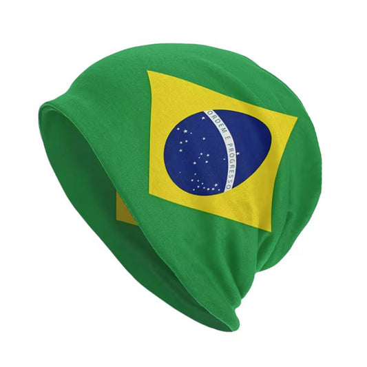 Brazil Flag Polyester Beanie Hat - BuyAbility