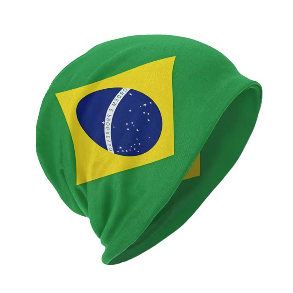 Brazil Flag Polyester Beanie Hat - BuyAbility