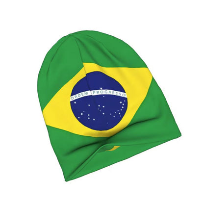 Brazil Flag Polyester Beanie Hat - BuyAbility