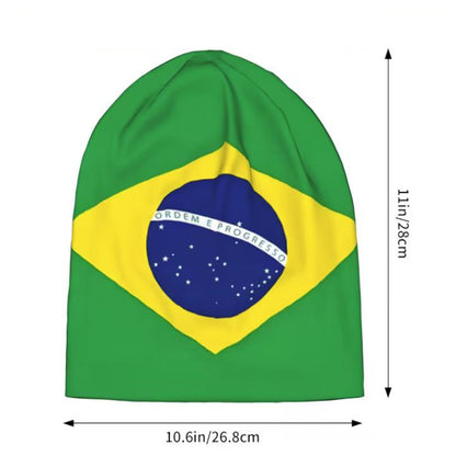 Brazil Flag Polyester Beanie Hat - BuyAbility