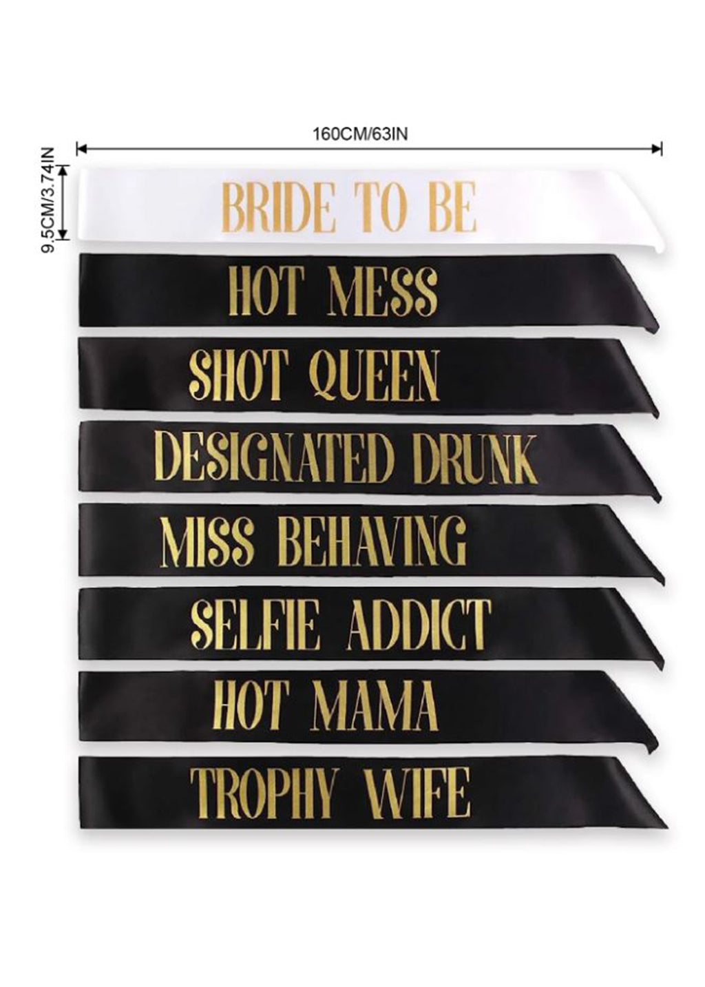 Novety Gift For A Bachelorette Party - 12 Piece Sash Set - BuyAbility