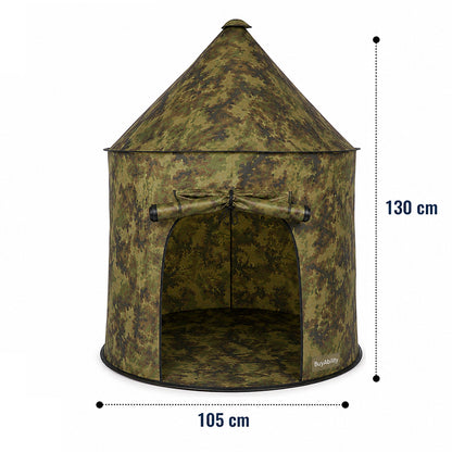 Kids Camouflage Adventure Play Tent - 105 × 130 cm