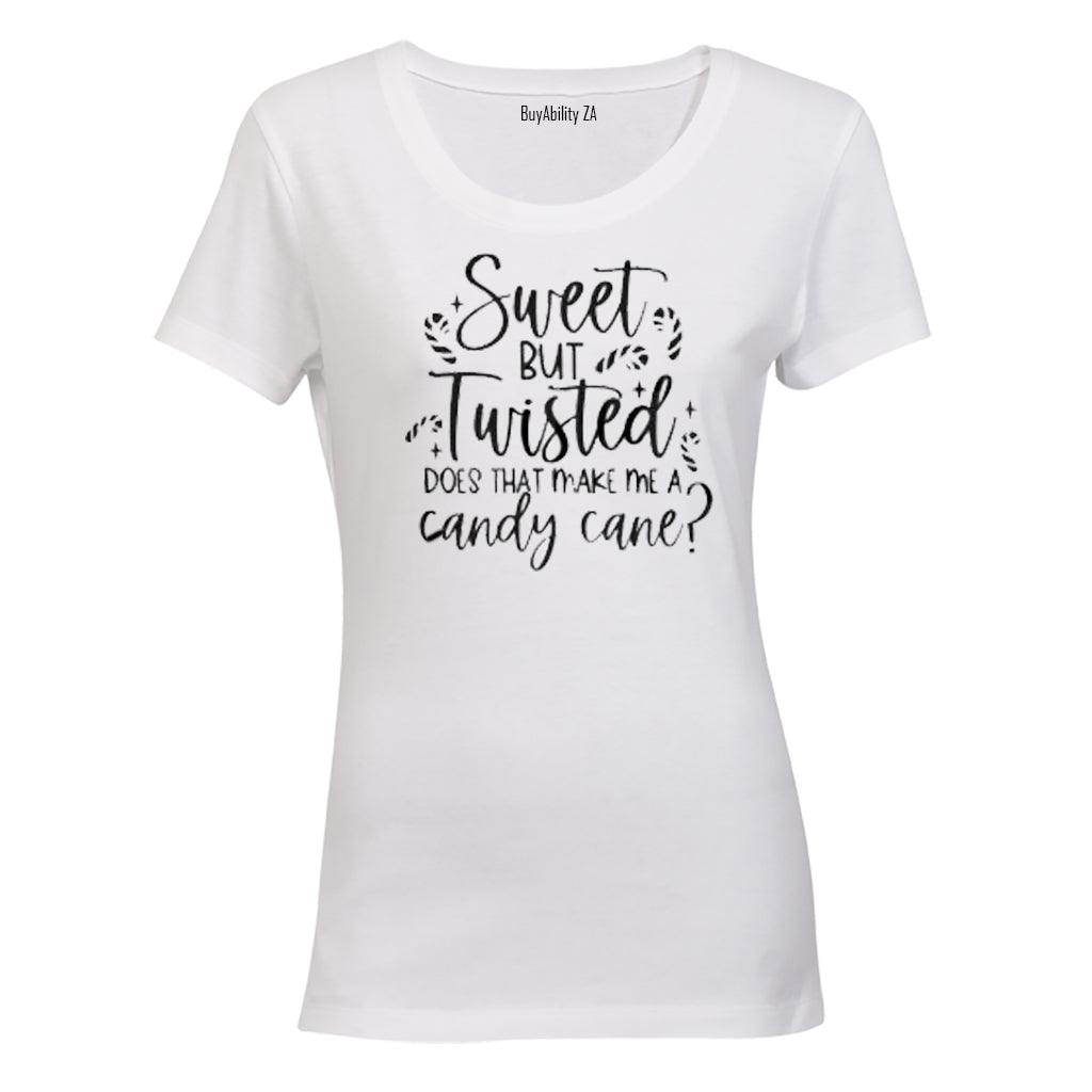 Candy Cane - Christmas - Ladies - T-Shirt - BuyAbility South Africa