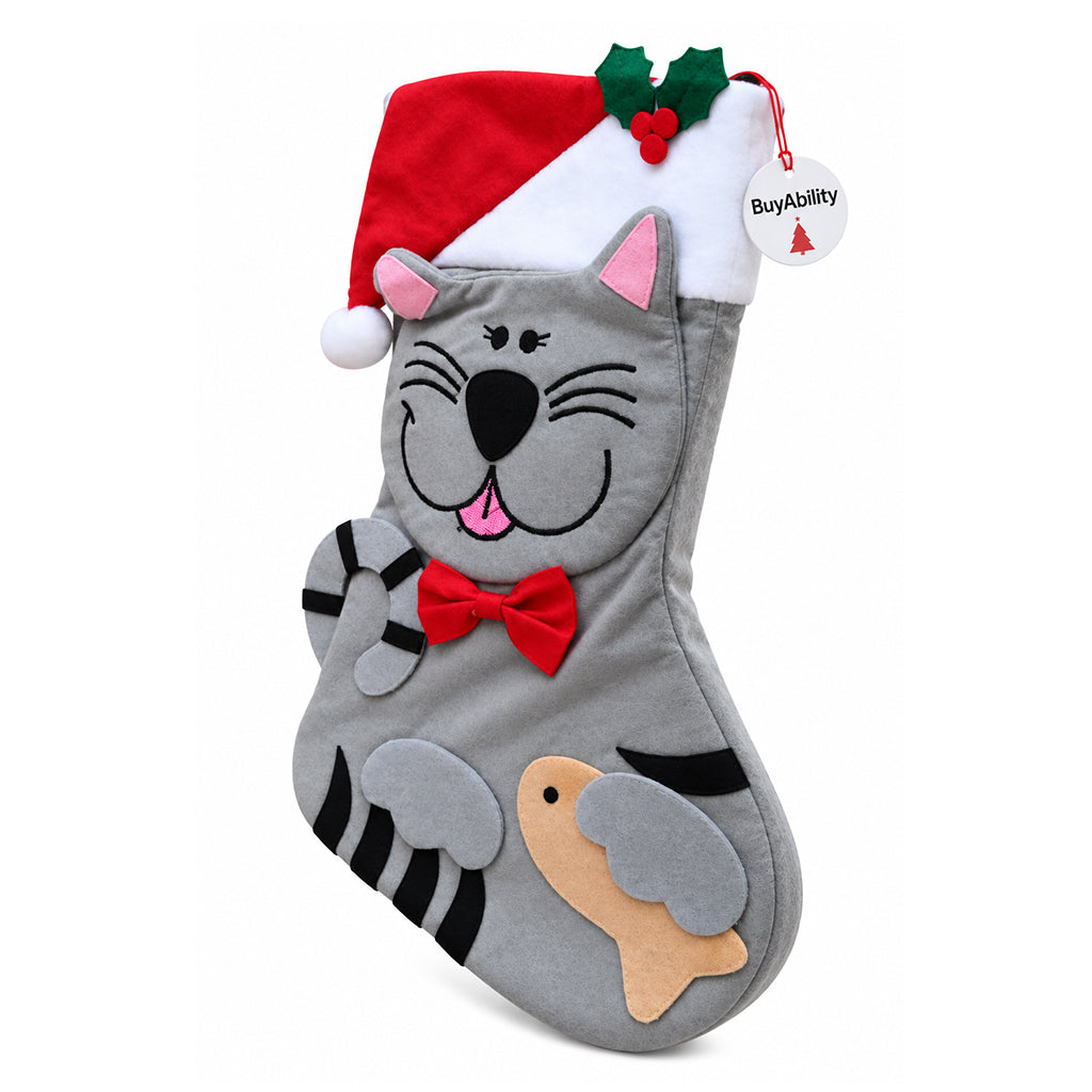 Christmas Cat Stocking - 44cm