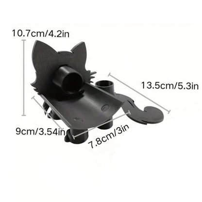 Black Cat Toilet Paper Holder with Toilet Paper Roll Included - BuyAbility