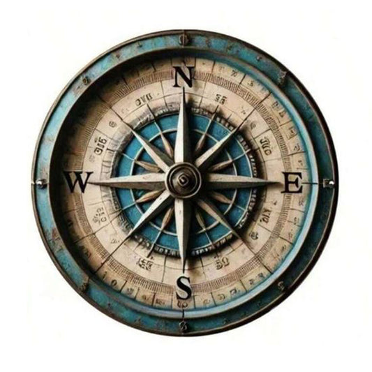 Compass Metal Sign - 20cm