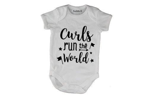 Curls Run The World! - Baby Grow