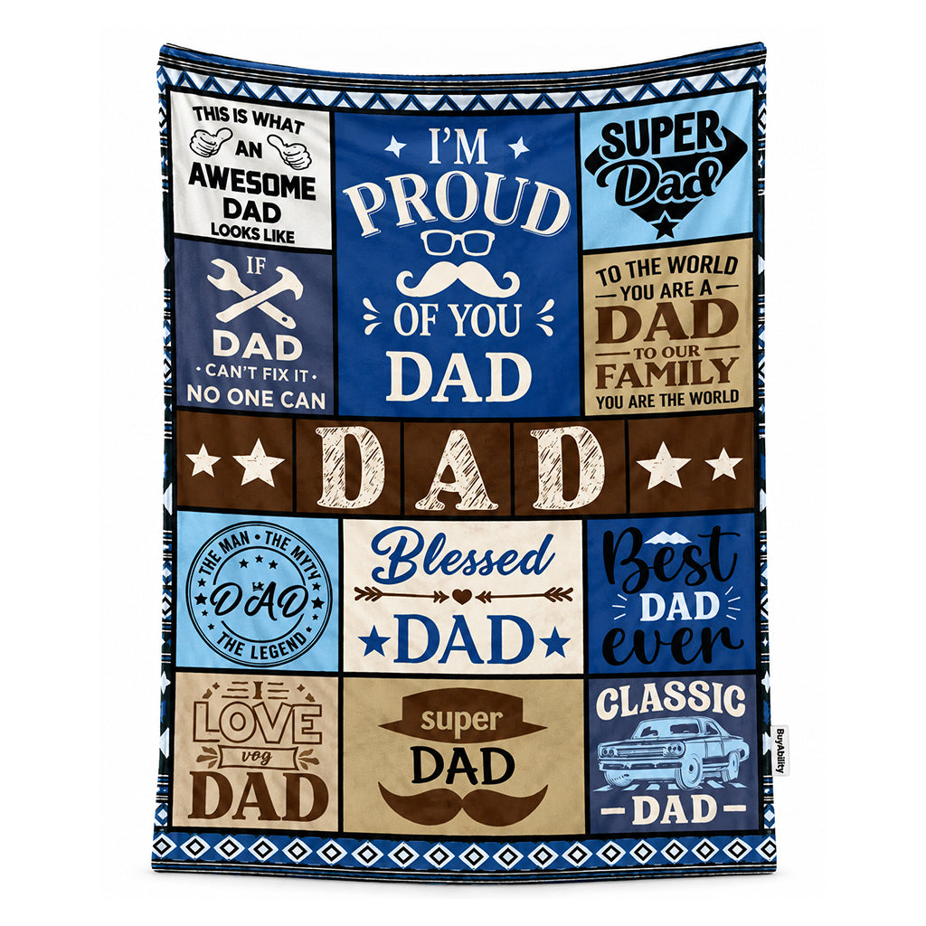 Super Dad Patchwork Blanket