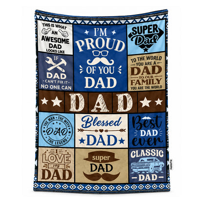 Super Dad Patchwork Blanket