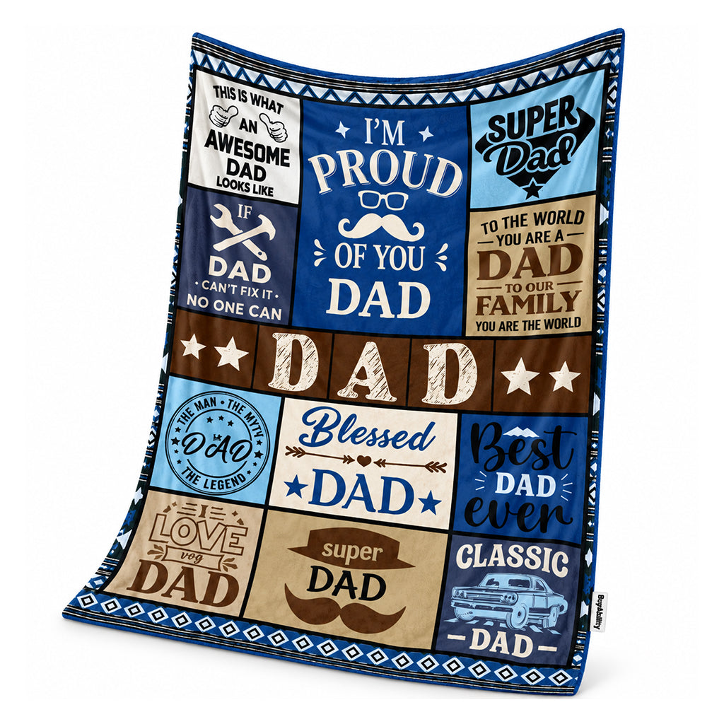 Super Dad Patchwork Blanket