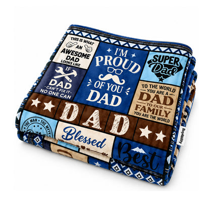 Super Dad Patchwork Blanket
