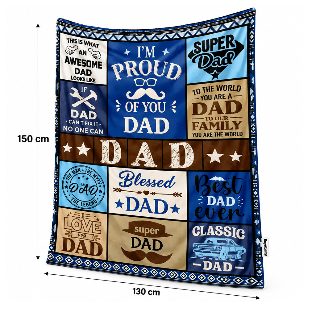 Super Dad Patchwork Blanket