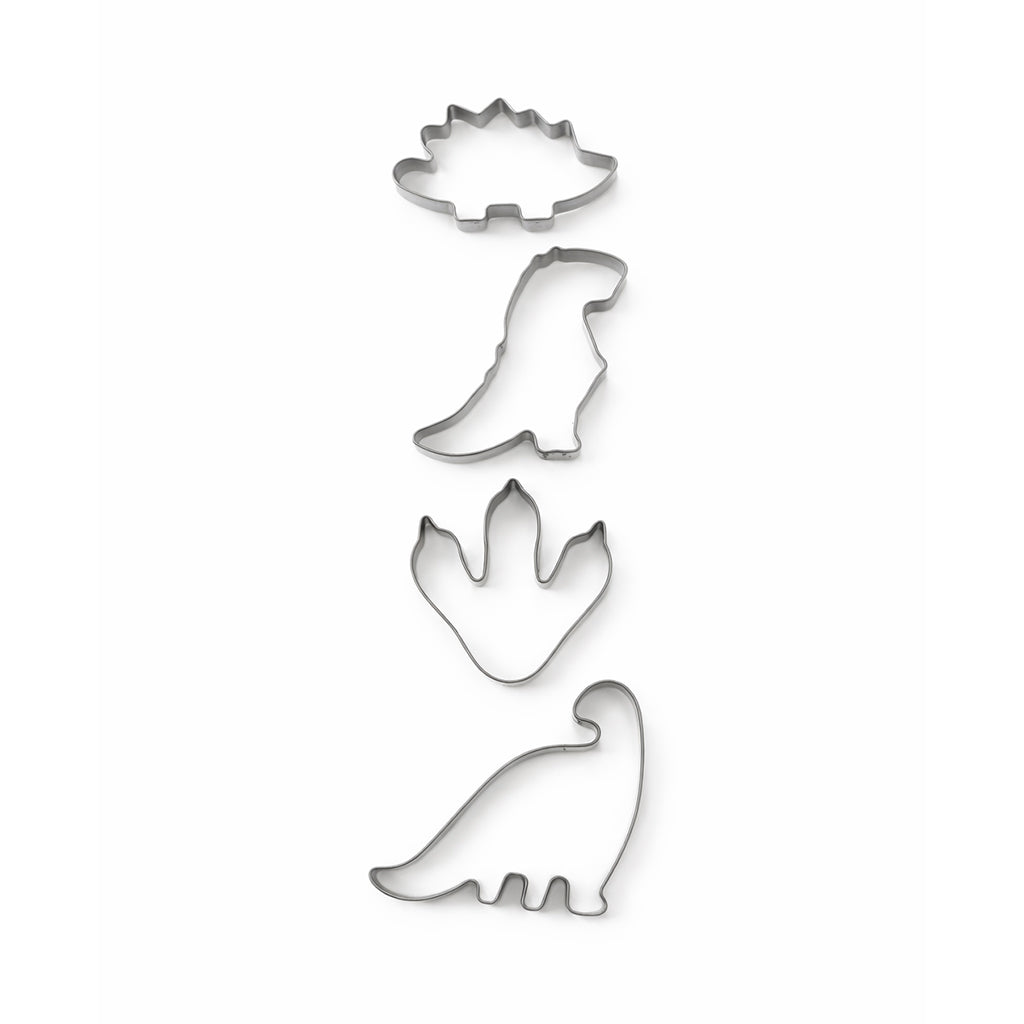 4-Piece Stainless Steel Dinosaur Cookie Cutter Set - BuyAbility