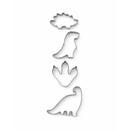 4-Piece Stainless Steel Dinosaur Cookie Cutter Set - BuyAbility