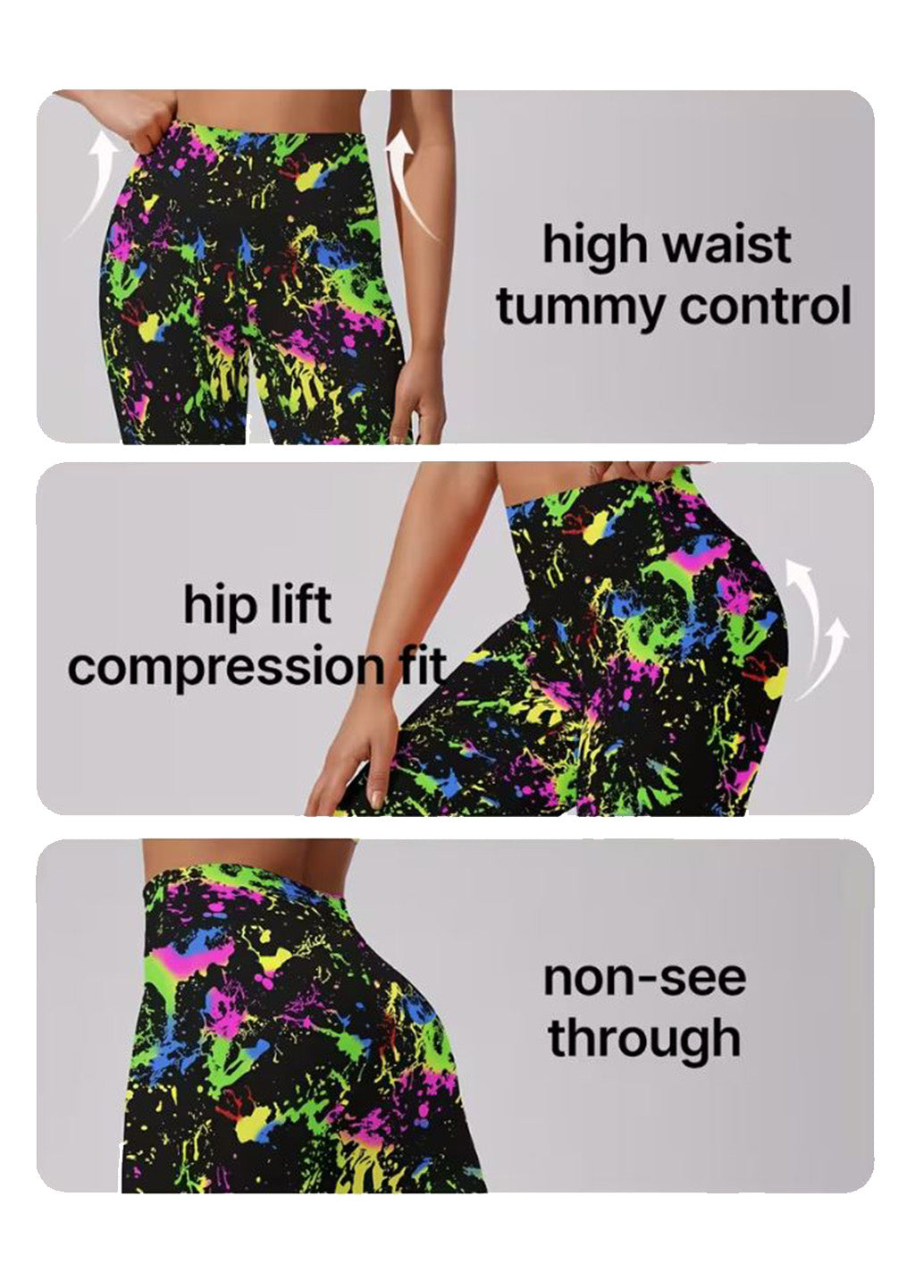 BuyAbility Neon Splash High-Waist Sports Leggings - BuyAbility South Africa