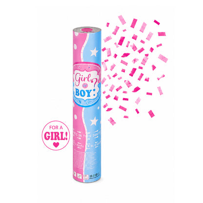 Gender Reveal Confetti Party Popper - Pink - Girls - BuyAbility