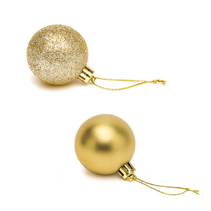 Mini Gold Christmas Baubles & Drums - 20pc Set