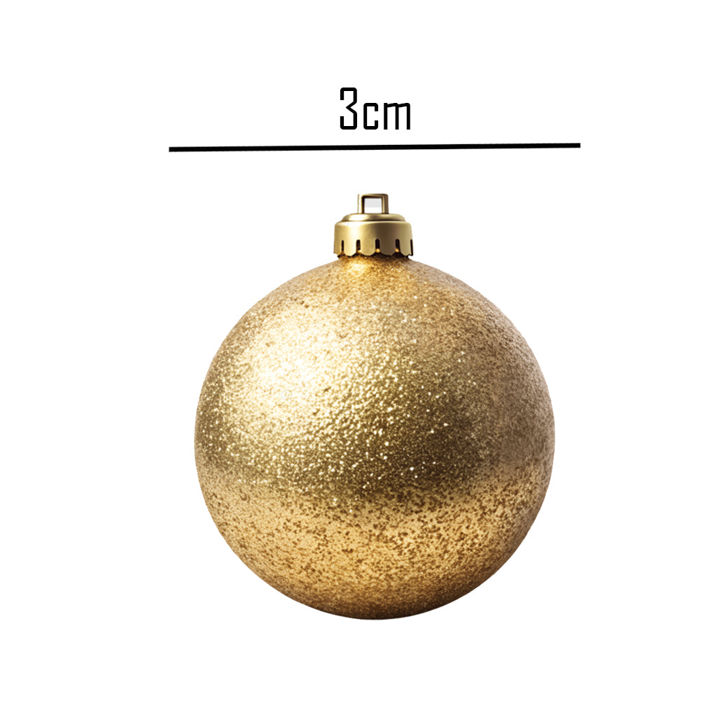 Mini Gold Christmas Baubles & Drums - 20pc Set