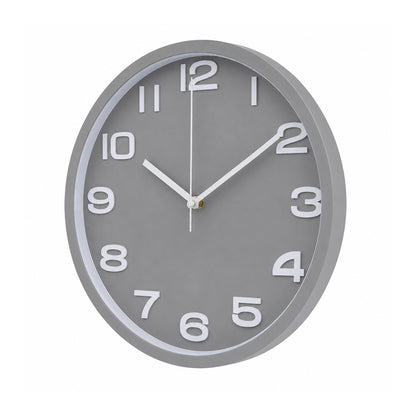 Grey & White 30cm Clock - BuyAbility