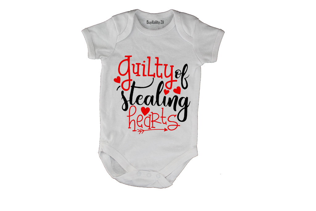 Guilty of Stealing Hearts - Valentine - Baby Grow